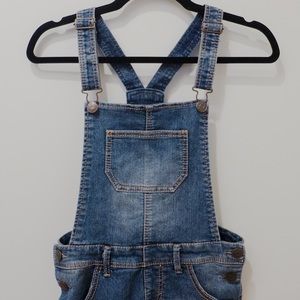 Child Cherokee Bronze Buttoned Jean Short Overalls